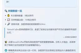 VanadiCoffee增持至100枚比特币