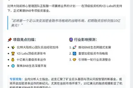 比特大陆前高管联手YZi Labs成立BNB基金