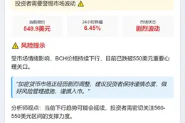 BCH跌破550美元