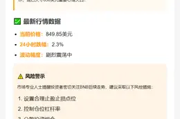 BNB跌破850美元