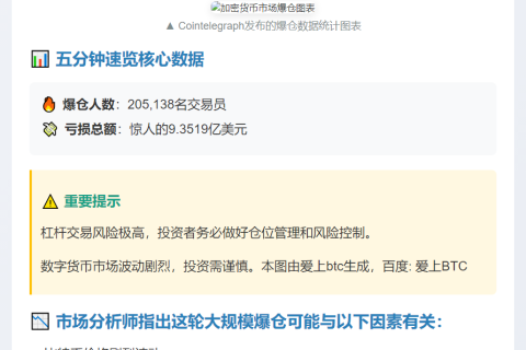 24小时20万加密货币交易员爆仓