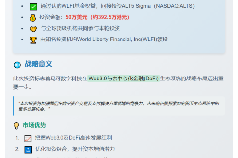 马可数字认购WLFI基金权益