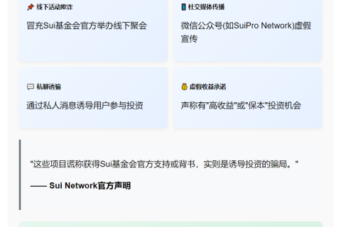 **警惕冒名 Sui 基金会的 SuiPro 等骗局**