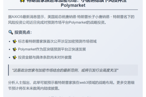 特朗普之子投资Polymarket