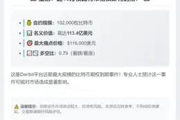 Deribit周五16点交割10.2万枚BTC合约