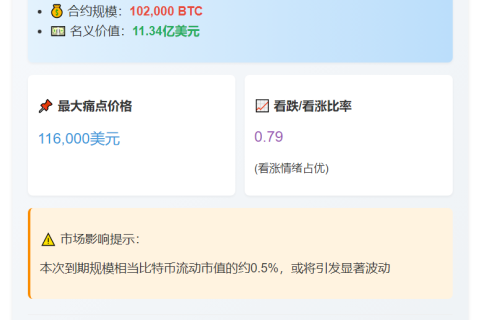 10.2万枚比特币合约周五16点到期