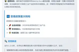 欧盟建议取消美工业品关税
