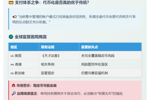 周小川：稳定币风险大，代币化难替代支付