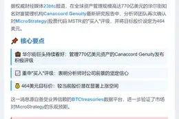 Canaccord维持微策略买入评级，目标价464美元