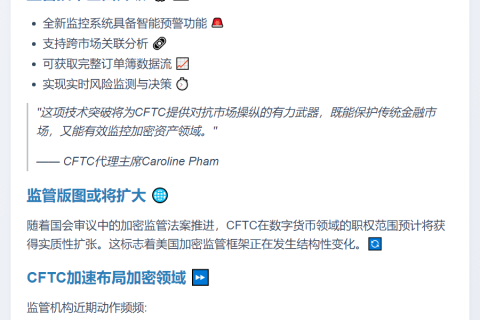 美CFTC拟用纳斯达克系统监管加密货币