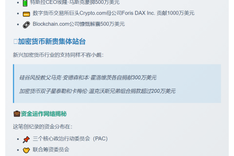 特朗普筹2.74亿选金 马斯克及加密业力挺