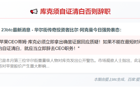 **库克须自证清白否则辞职**