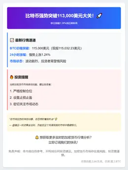 比特币突破11.3万美元