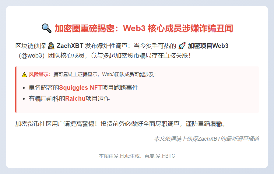 链上侦探揭Web3成员涉骗