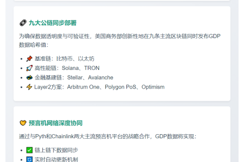 美商务部拟将Q2 GDP数据上链