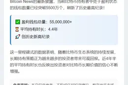 比特币盈利钱包数破5500万创纪录