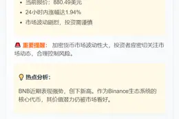 BNB突破880美元
