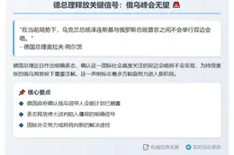 默茨：泽连斯基与普京不会会晤