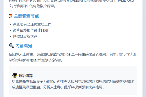 20字内标题：
反对党促查米莱伊LIBRA案