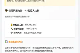 机构狂购近70万枚比特币，开采量仅10万枚