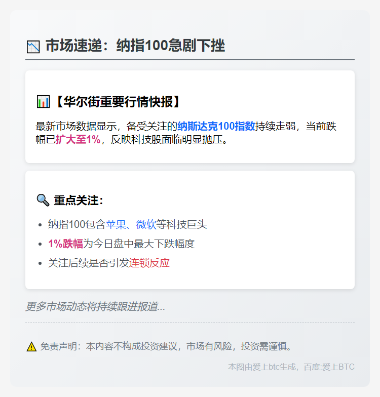纳指100跌1%