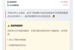 BCH跌破530美元