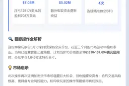 "BTC巨鲸做空3月浮盈708万 赚502万资金费"