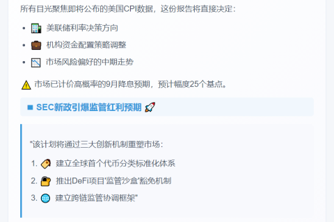 市场情绪回暖：降息预期与SEC新政共振