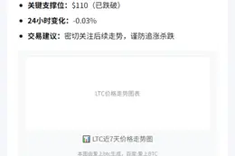 LTC跌破110美元