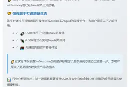 Stables Labs上线Base网络，Axelar支持跨链