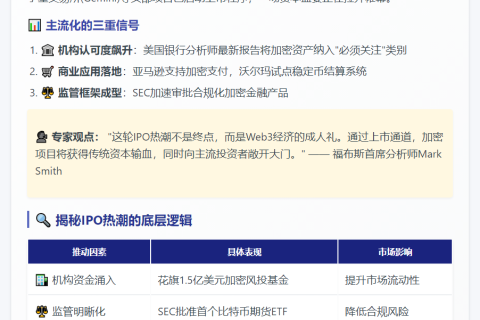 加密货币IPO潮，Web3走向主流
