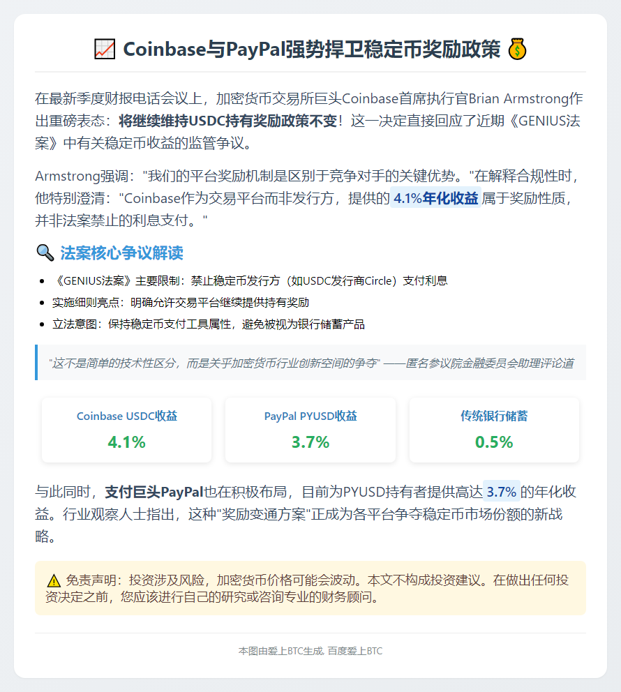 Coinbase与PayPal坚持发放稳定币奖励