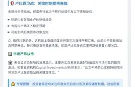 印度央行或抛售美元稳卢比