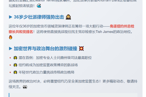 "加密律师Dara角逐纽约州总检察长"
