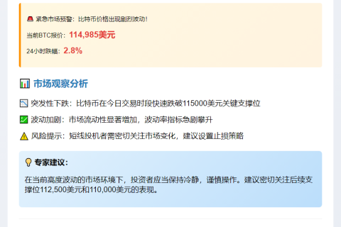BTC跌破11.5万美元