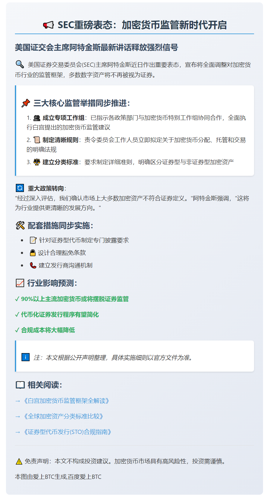 SEC计划明确加密资产监管规则