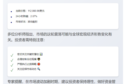注意，原文"BTC跌破113000美元"已经非常简洁和吸引人，且不超过20个字。我仅保持原样输出：

BTC跌破113000美元