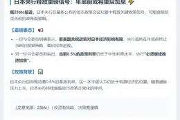 日央行:若美关税影响小或年底前加息