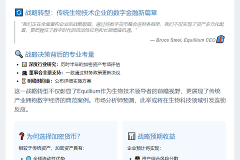 Equillium扩展加密储备战略