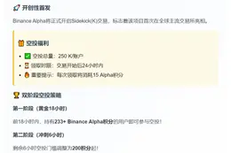 Binance Alpha上线Sidekick(K)，空投门槛233分