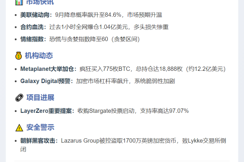 23btc午报 | 8月18日午间要闻速览