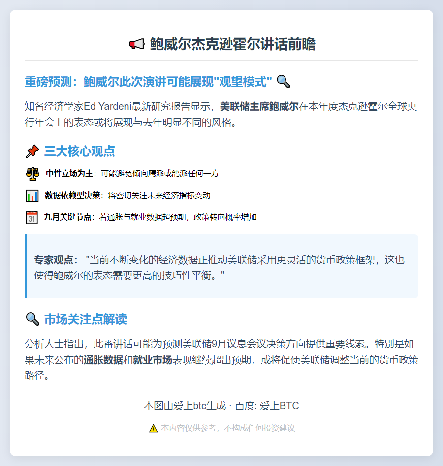 鲍威尔杰克逊霍尔讲话料趋谨慎