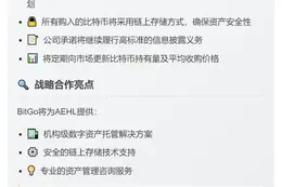 AEHL携手BitGo推动比特币收购与托管