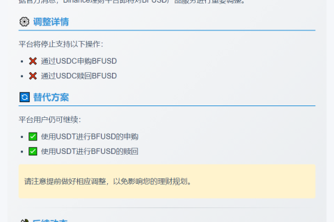 "Binance中止USDC申购赎回BFUSD"
