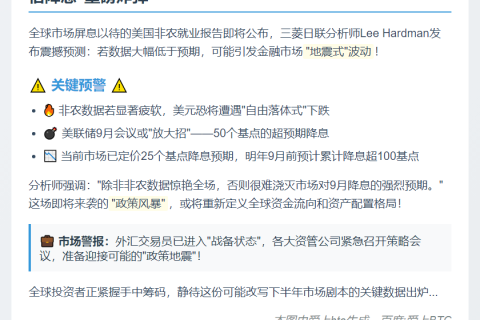 弱非农或迫使美联储加大降幅