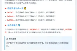 WLFI预售1.6亿代币转至币安