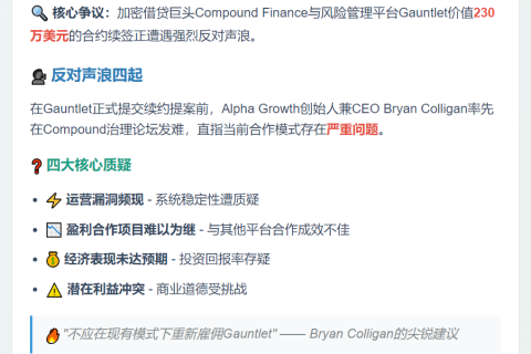 Gauntlet续签Compound合约遭反对