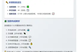 加密恐慌指数51，市场情绪中性