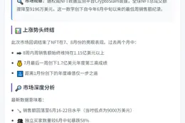 NFT周销售额跌破1亿美元 创3个月新低