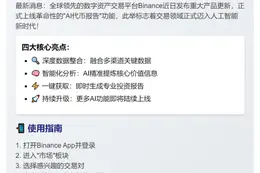 Binance上线AI代币分析